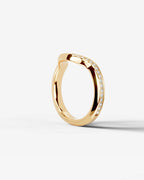 Lab Grown Diamond Curved Wave Contour Band Ring
