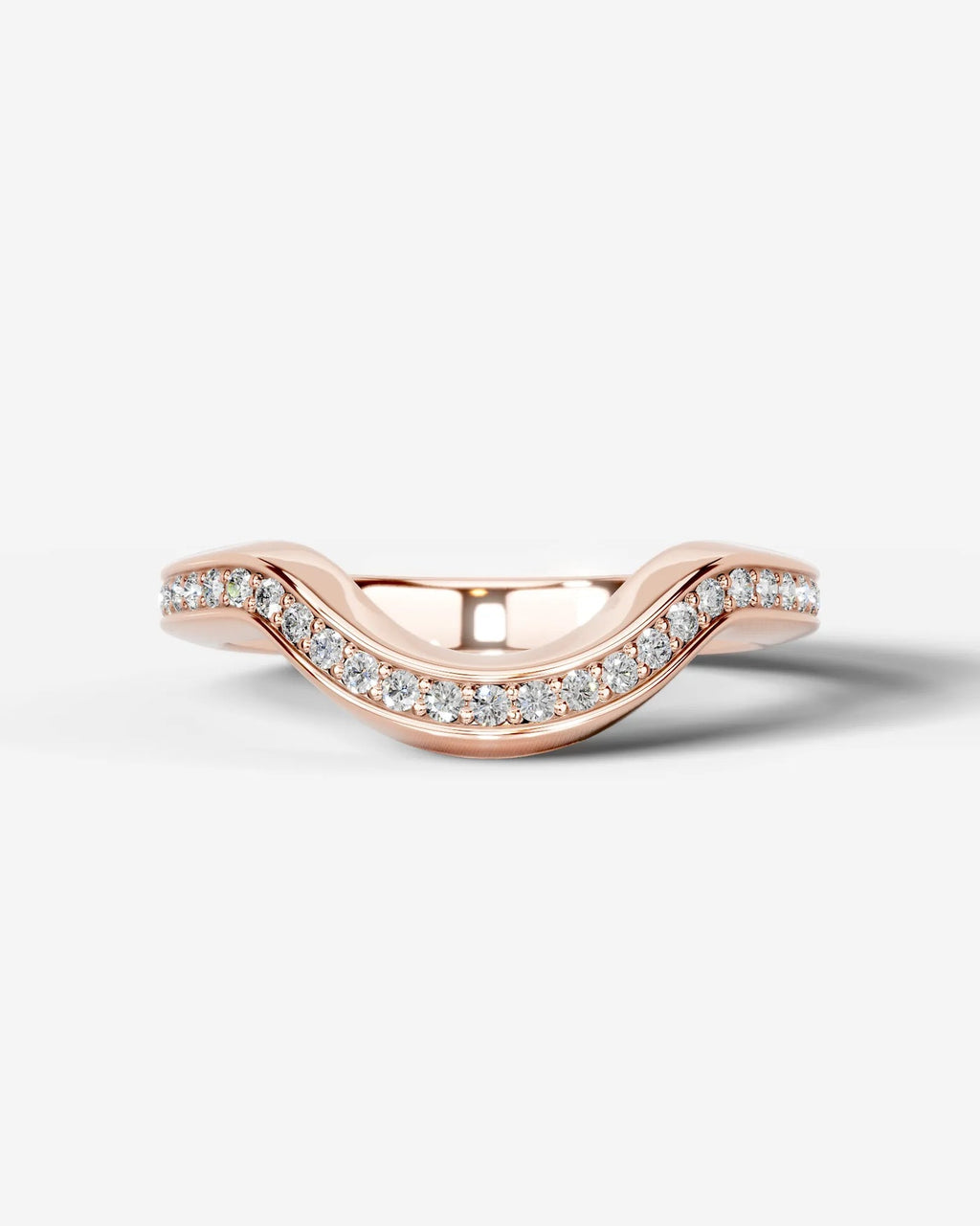 Lab Grown Diamond Curved Wave Contour Band Ring