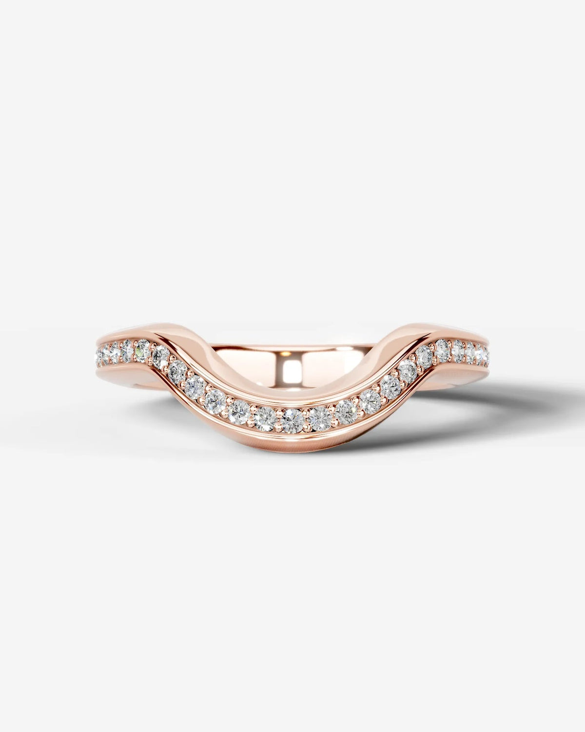 Lab Grown Diamond Curved Wave Contour Band Ring