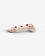 Lab Grown Diamond Curved Wave Contour Band Ring