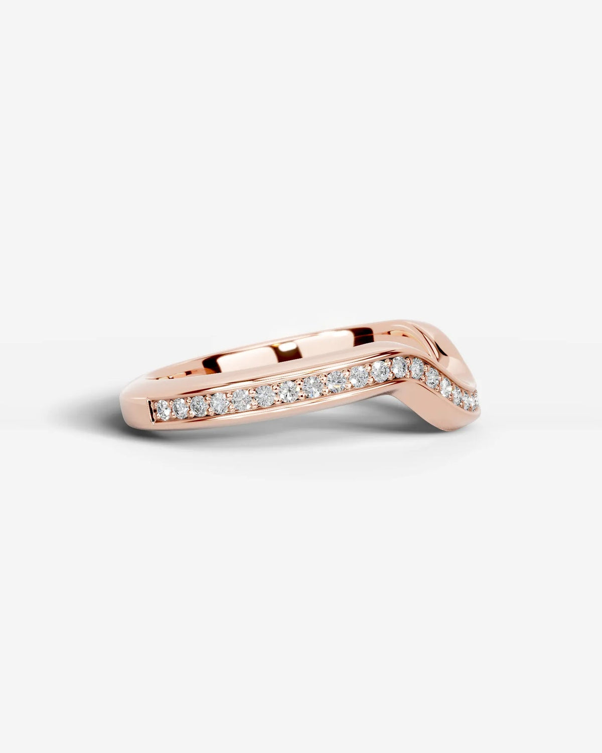 Lab Grown Diamond Curved Wave Contour Band Ring