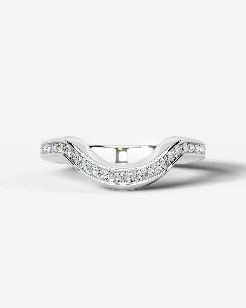Lab Grown Diamond Curved Wave Contour Band Ring