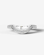 Lab Grown Diamond Curved Wave Contour Band Ring