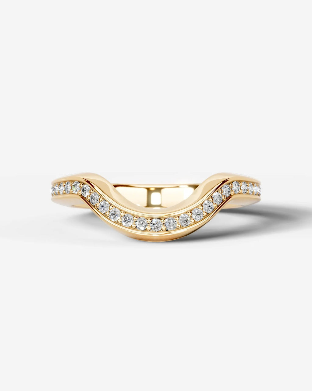 Lab Grown Diamond Curved Wave Contour Band Ring