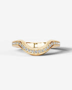 Lab Grown Diamond Curved Wave Contour Band Ring