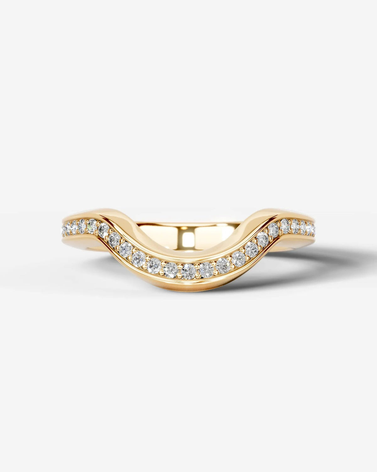 Lab Grown Diamond Curved Wave Contour Band Ring