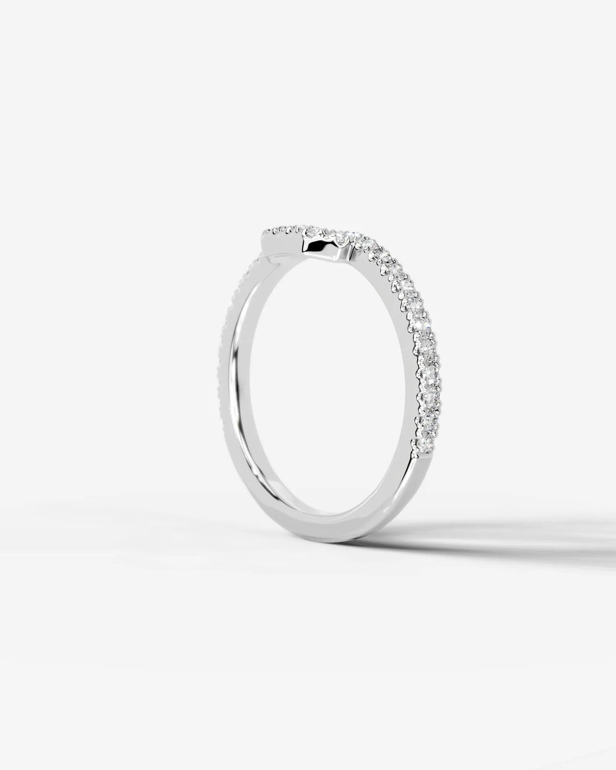 Lab Grown Diamond U-Shaped Curved Contour Band Ring