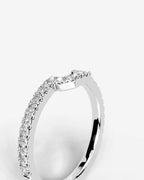 Lab Grown Diamond U-Shaped Curved Contour Band Ring