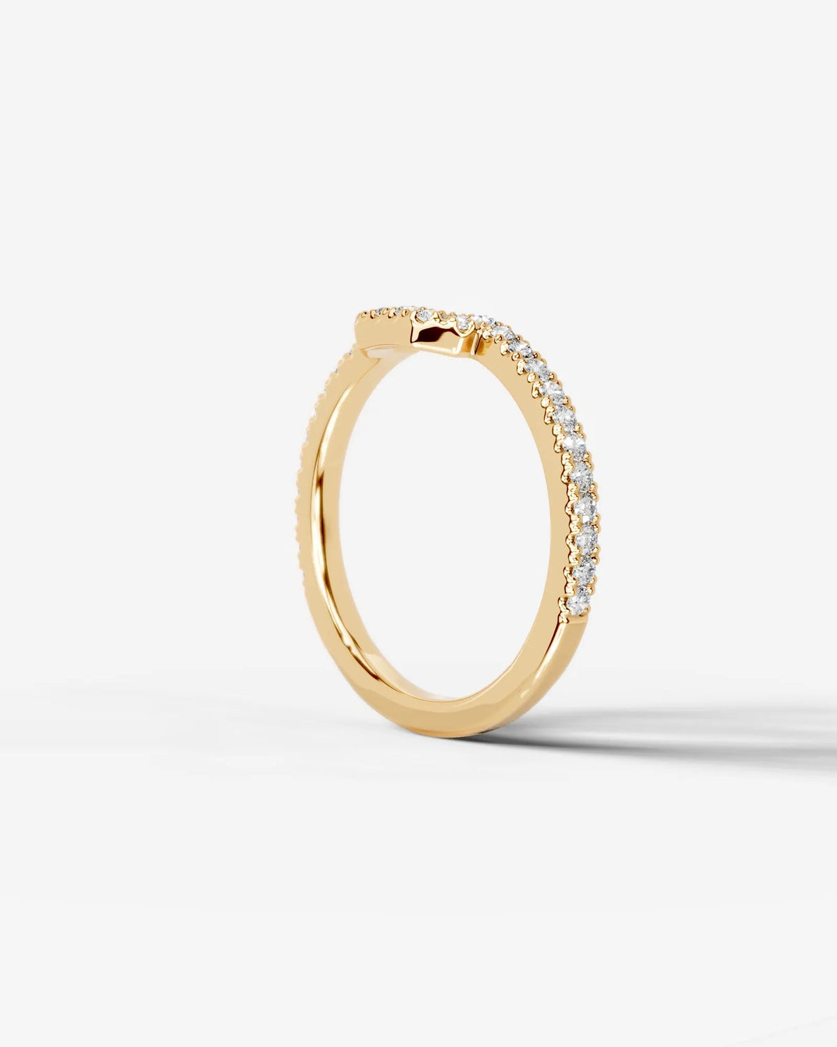 Lab Grown Diamond U-Shaped Curved Contour Band Ring