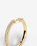 Lab Grown Diamond U-Shaped Curved Contour Band Ring