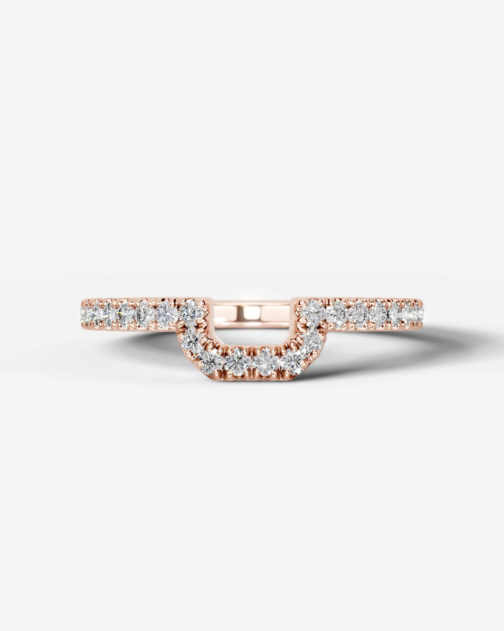 Lab Grown Diamond U-Shaped Curved Contour Band Ring