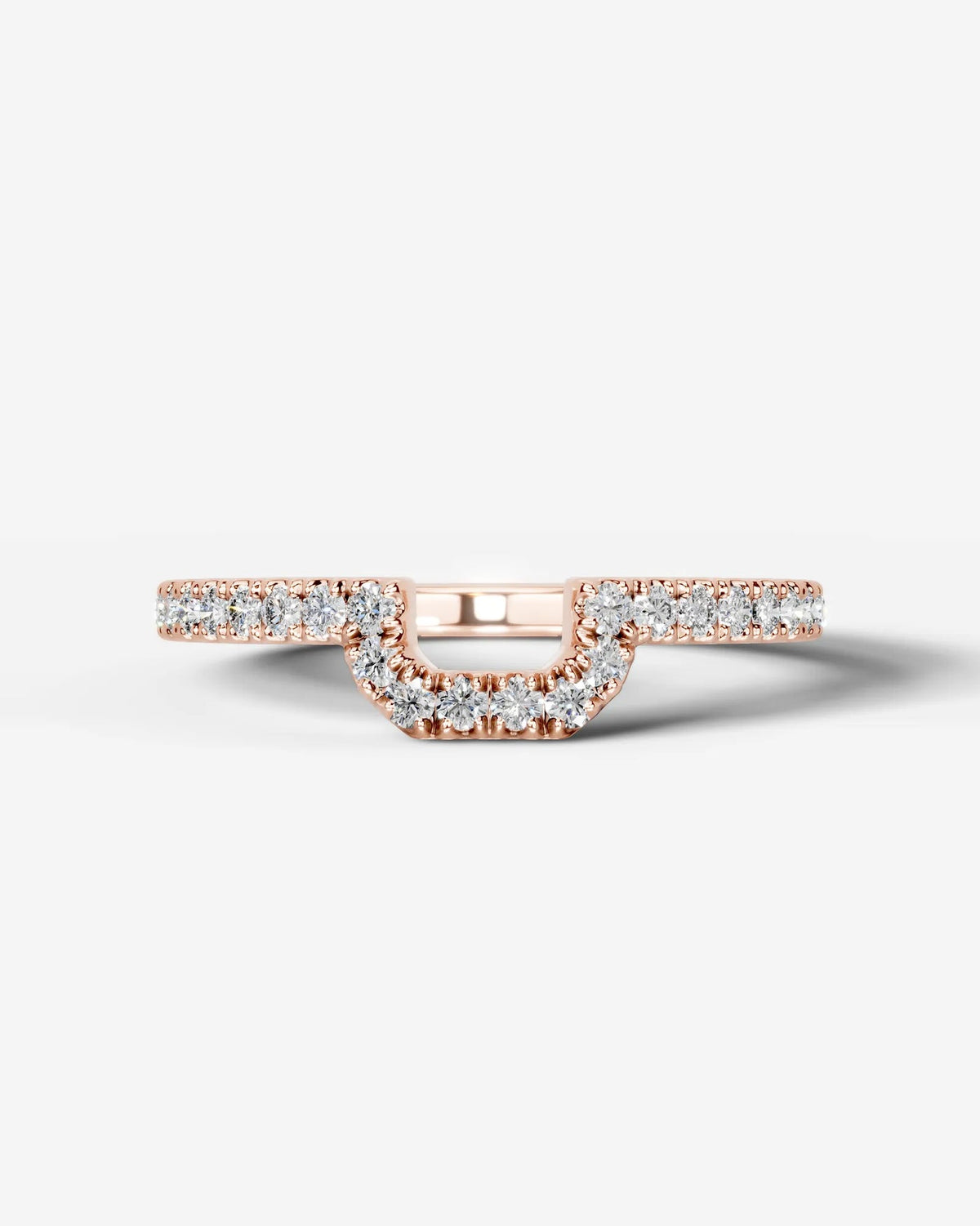 Lab Grown Diamond U-Shaped Curved Contour Band Ring