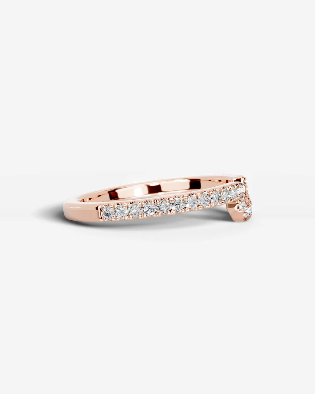 Lab Grown Diamond U-Shaped Curved Contour Band Ring