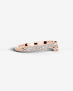 Lab Grown Diamond U-Shaped Curved Contour Band Ring