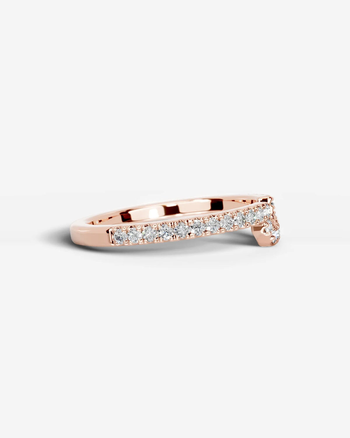 Lab Grown Diamond U-Shaped Curved Contour Band Ring
