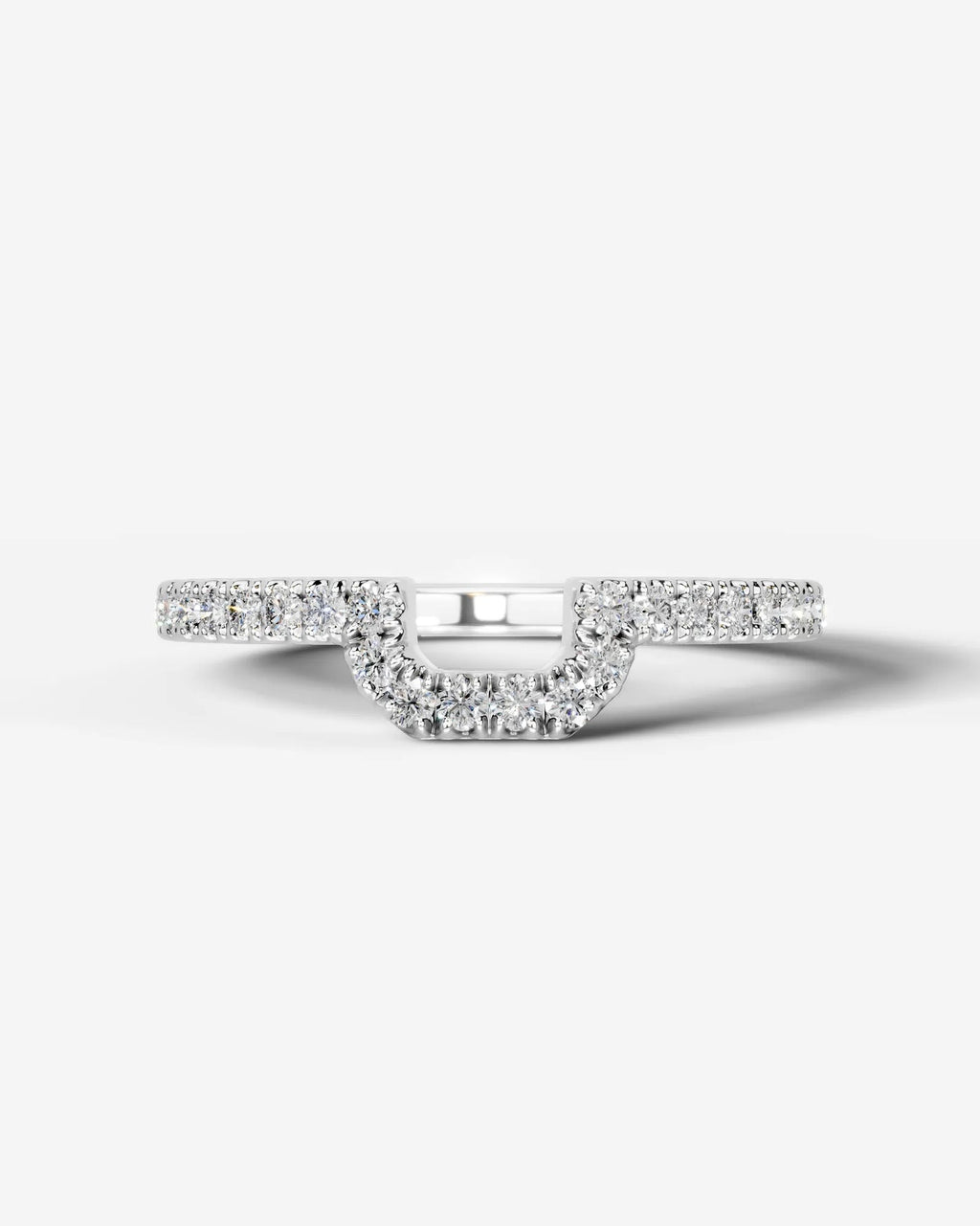 Lab Grown Diamond U-Shaped Curved Contour Band Ring