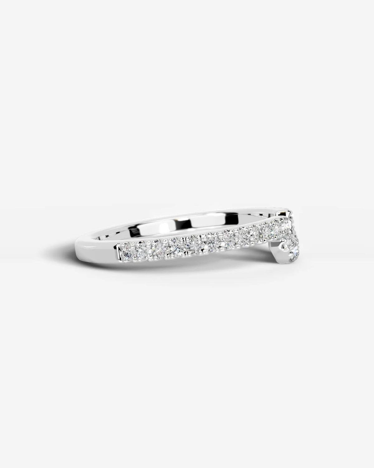 Lab Grown Diamond U-Shaped Curved Contour Band Ring