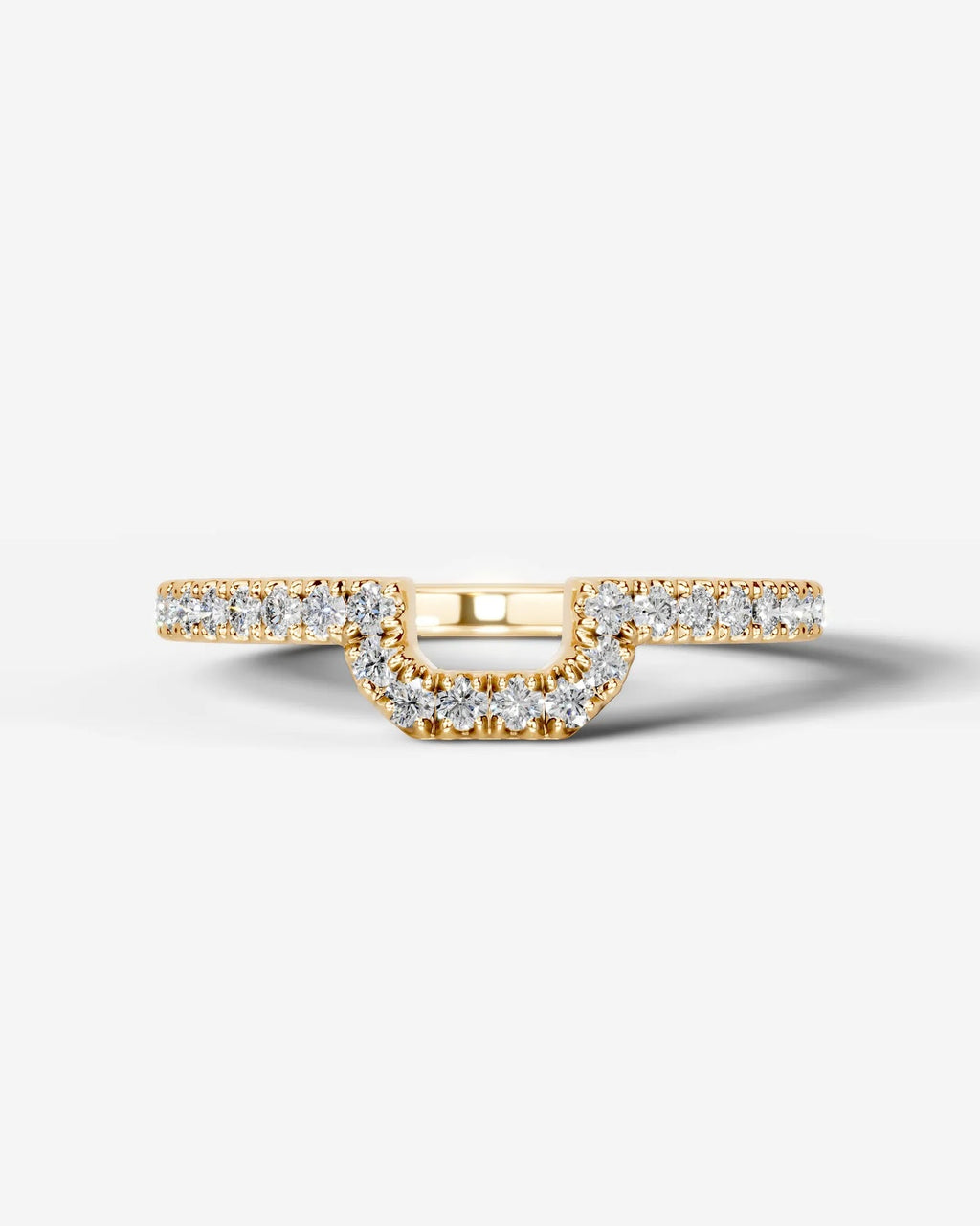 Lab Grown Diamond U-Shaped Curved Contour Band Ring