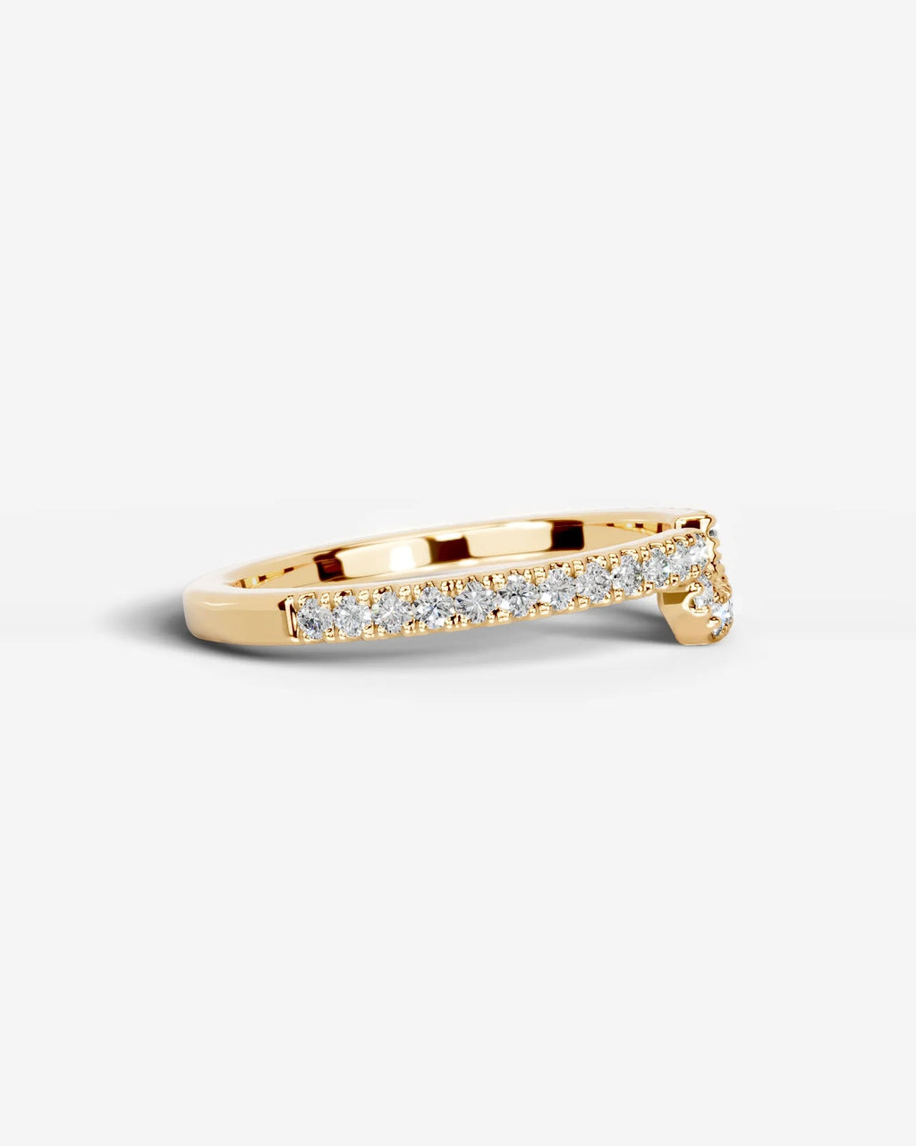 Lab Grown Diamond U-Shaped Curved Contour Band Ring