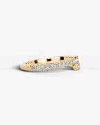Lab Grown Diamond U-Shaped Curved Contour Band Ring