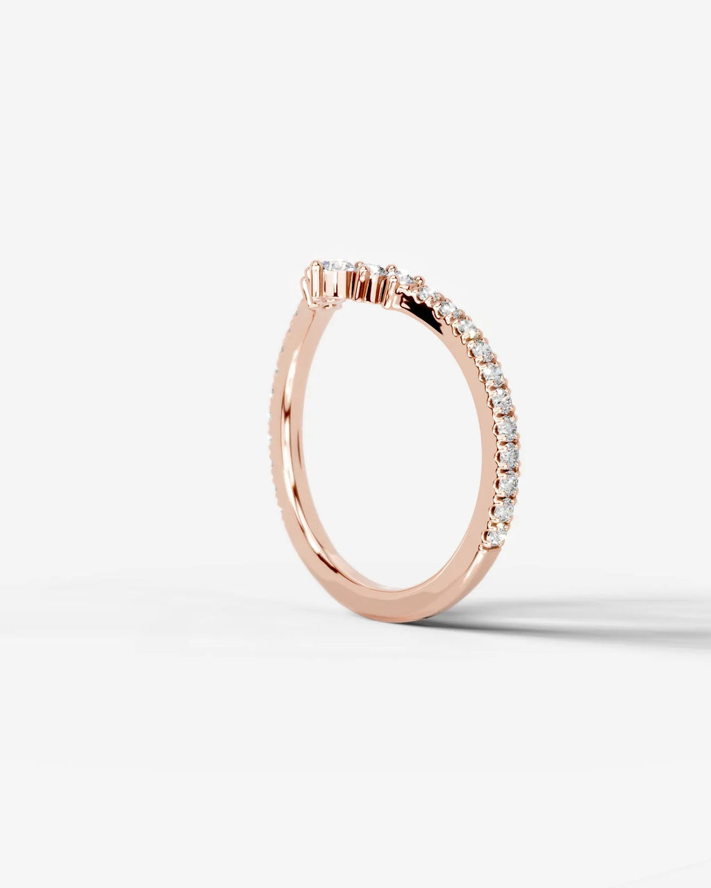 Lab Grown Diamond Curved Cluster Contour Band Ring