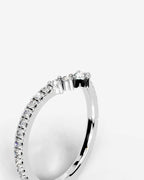 Lab Grown Diamond Curved Cluster Contour Band Ring