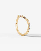Lab Grown Diamond Curved Cluster Contour Band Ring