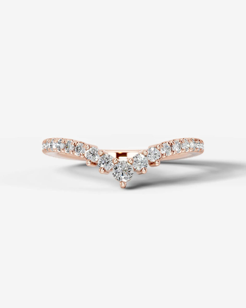 Lab Grown Diamond Curved Cluster Contour Band Ring