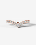Lab Grown Diamond Curved Cluster Contour Band Ring
