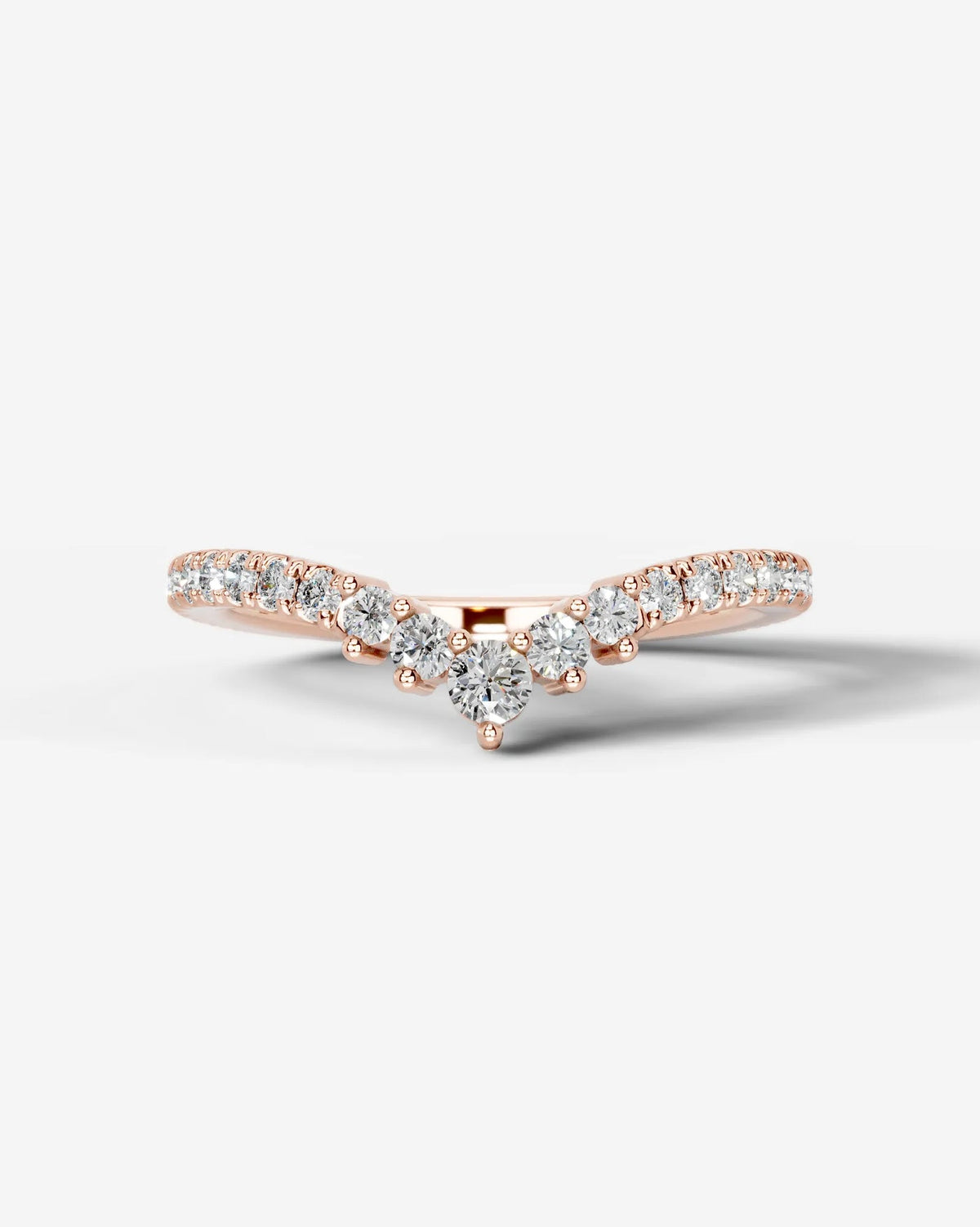 Lab Grown Diamond Curved Cluster Contour Band Ring