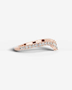 Lab Grown Diamond Curved Cluster Contour Band Ring