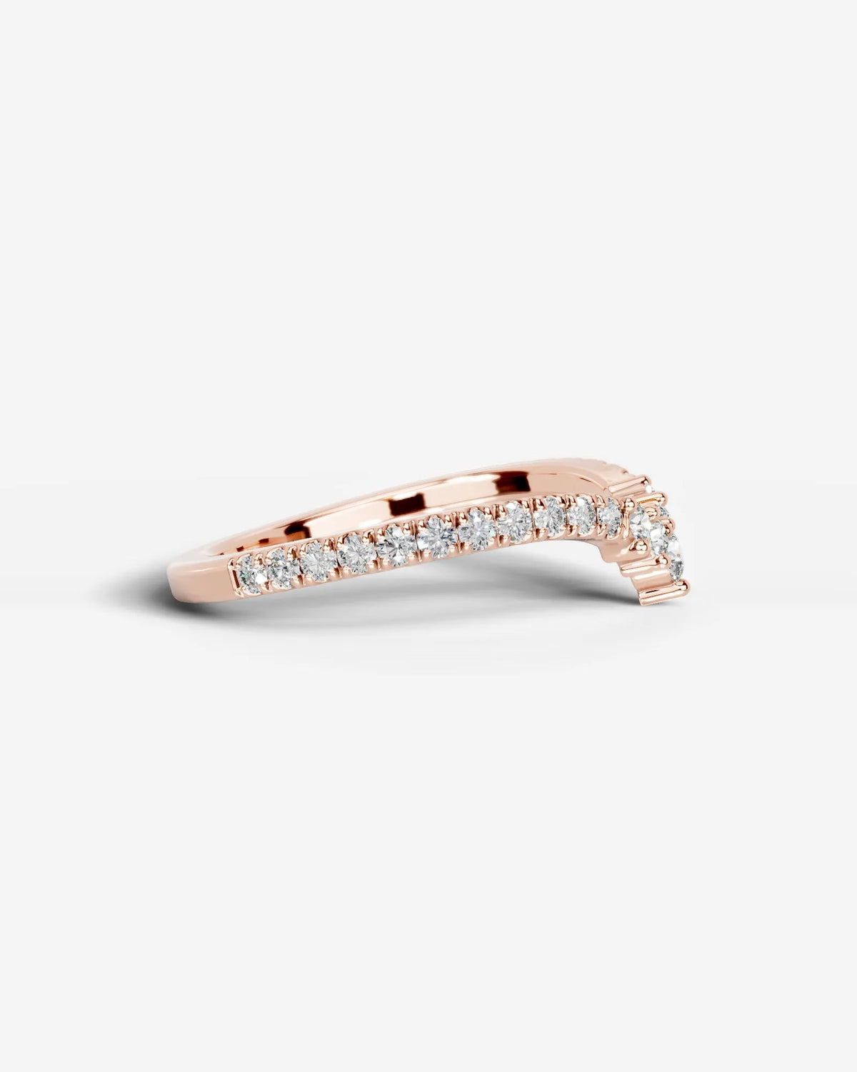 Lab Grown Diamond Curved Cluster Contour Band Ring