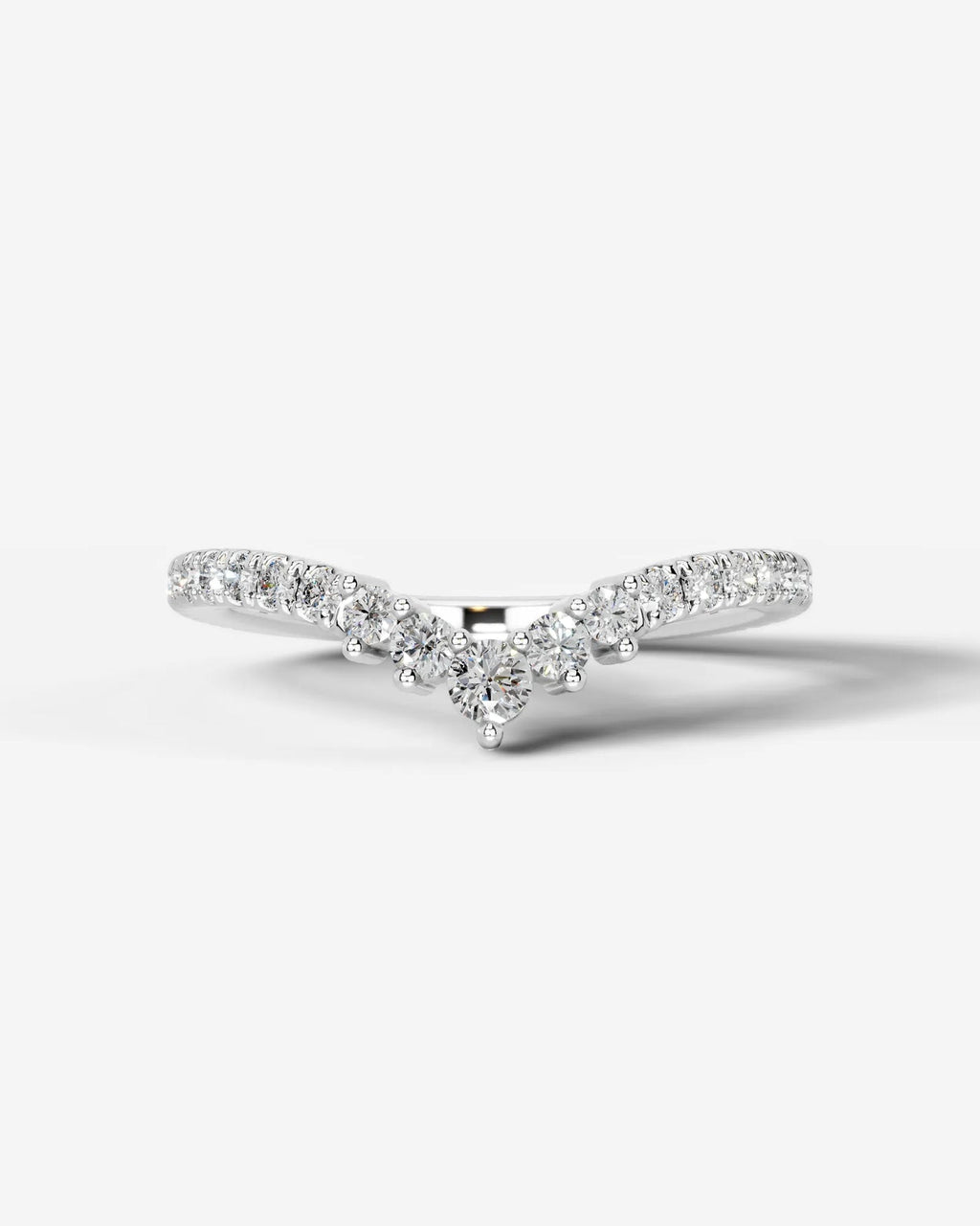 Lab Grown Diamond Curved Cluster Contour Band Ring