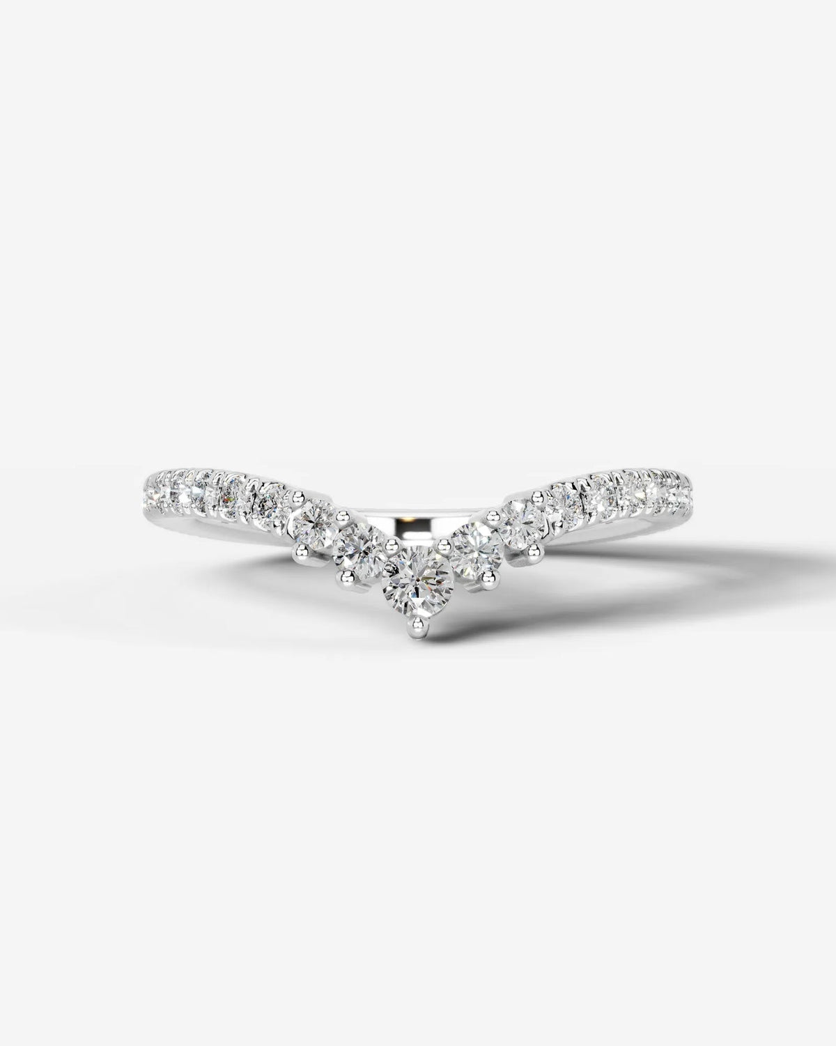 Lab Grown Diamond Curved Cluster Contour Band Ring