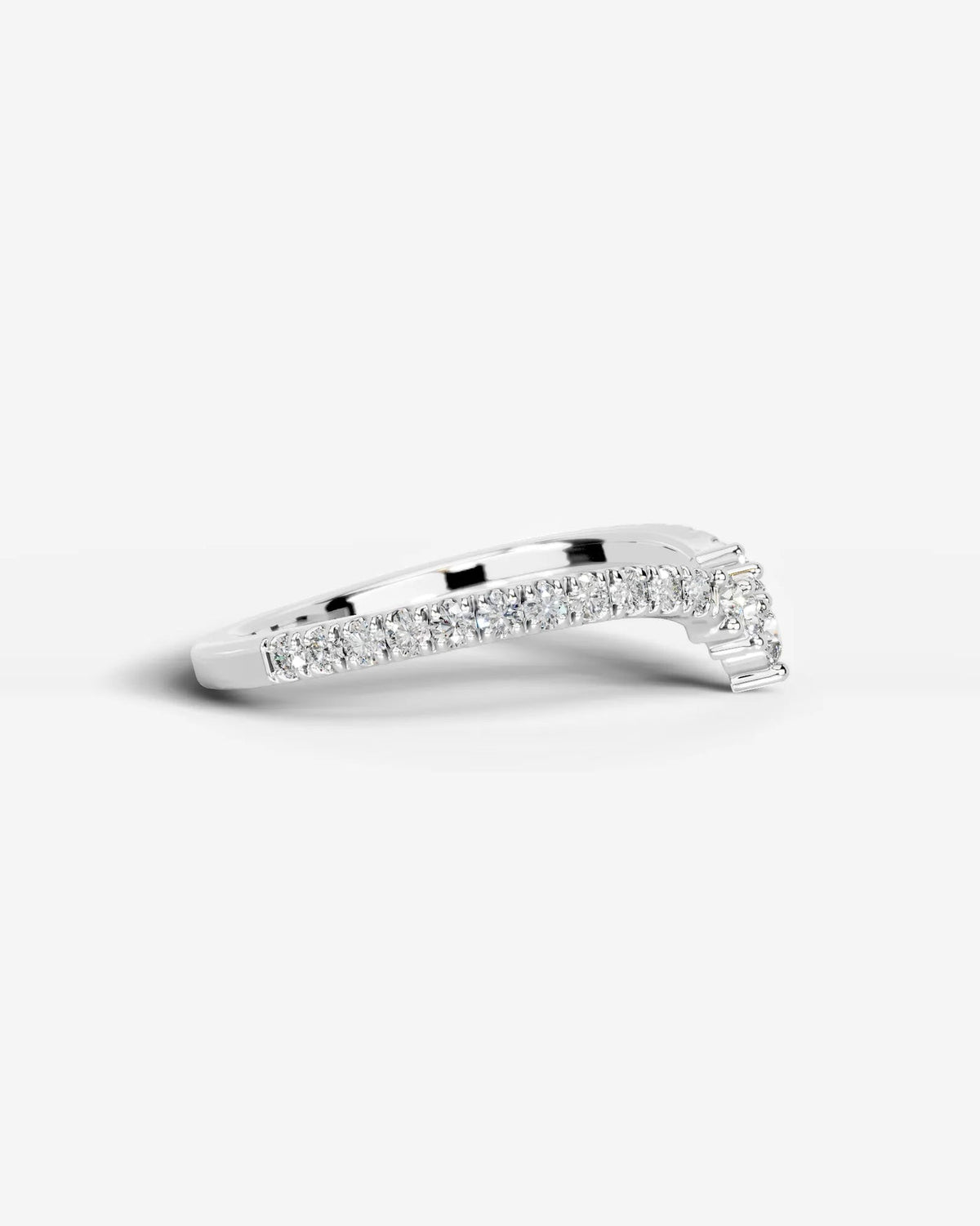 Lab Grown Diamond Curved Cluster Contour Band Ring