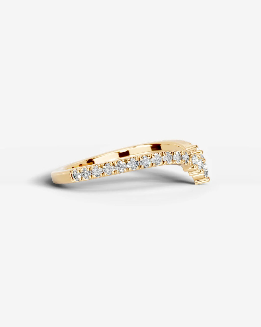 Lab Grown Diamond Curved Cluster Contour Band Ring