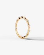 Lab Grown Diamond Round Cut Dot and Bar Bezel Eternity Wedding Band Ring