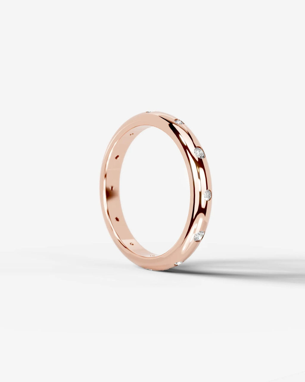 Lab Grown Diamond Floating Round Cut Accent Ring