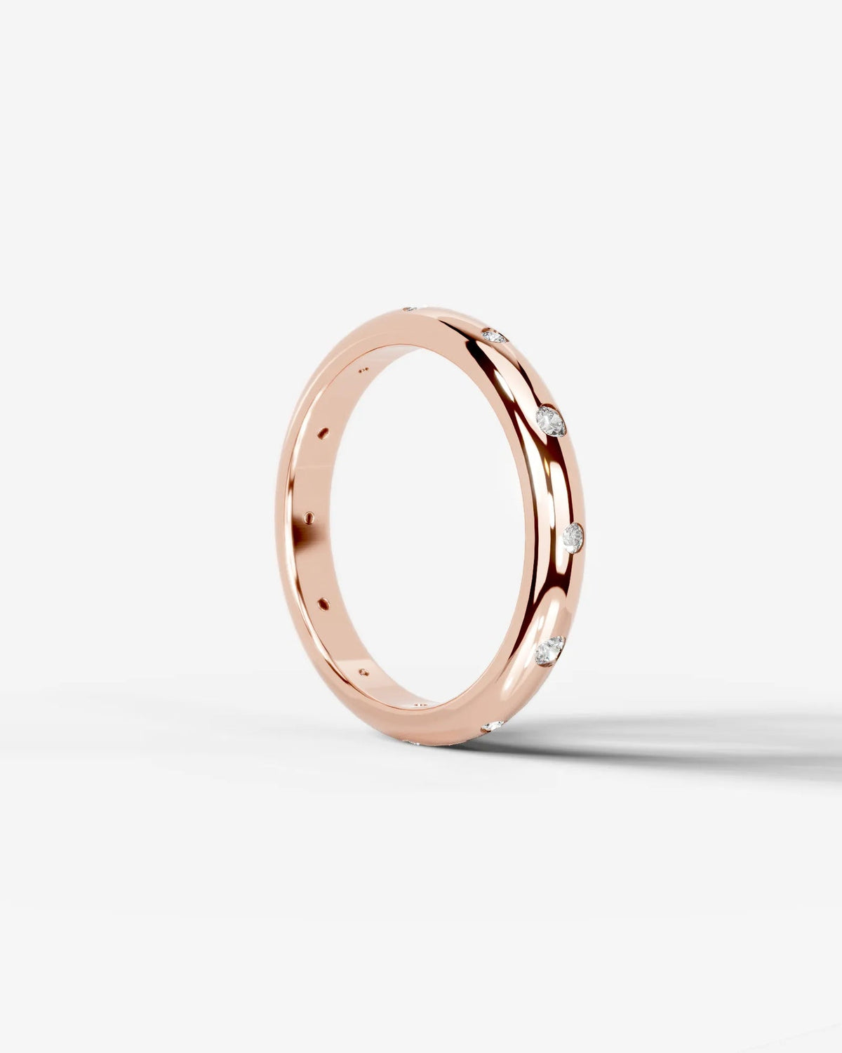 Lab Grown Diamond Floating Round Cut Accent Ring