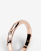 Lab Grown Diamond Floating Round Cut Accent Ring