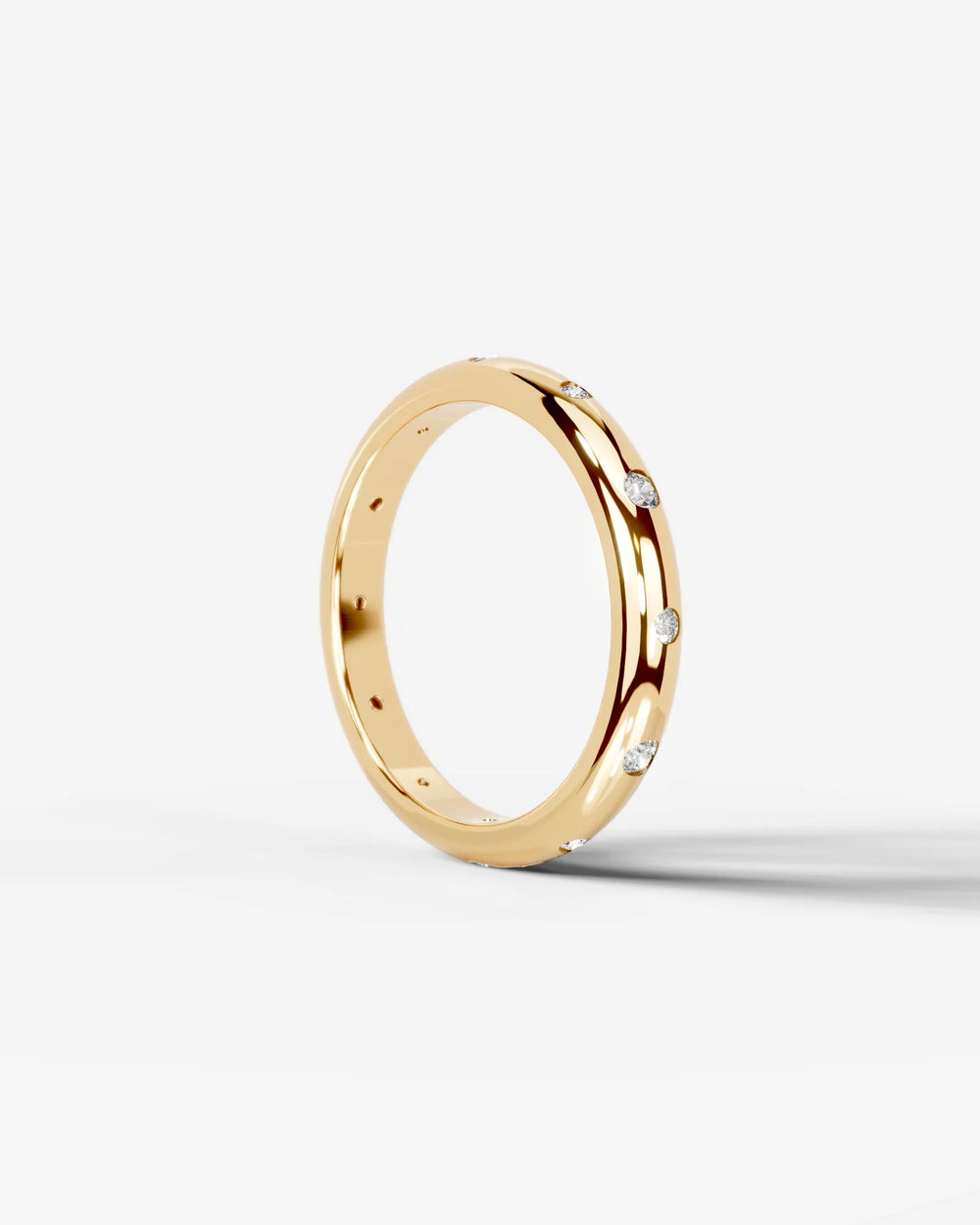 Lab Grown Diamond Floating Round Cut Accent Ring