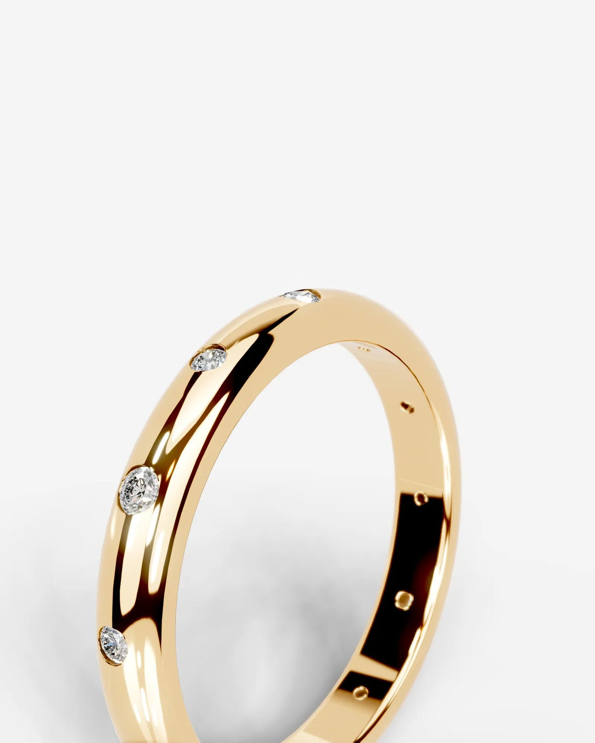 Lab Grown Diamond Floating Round Cut Accent Ring