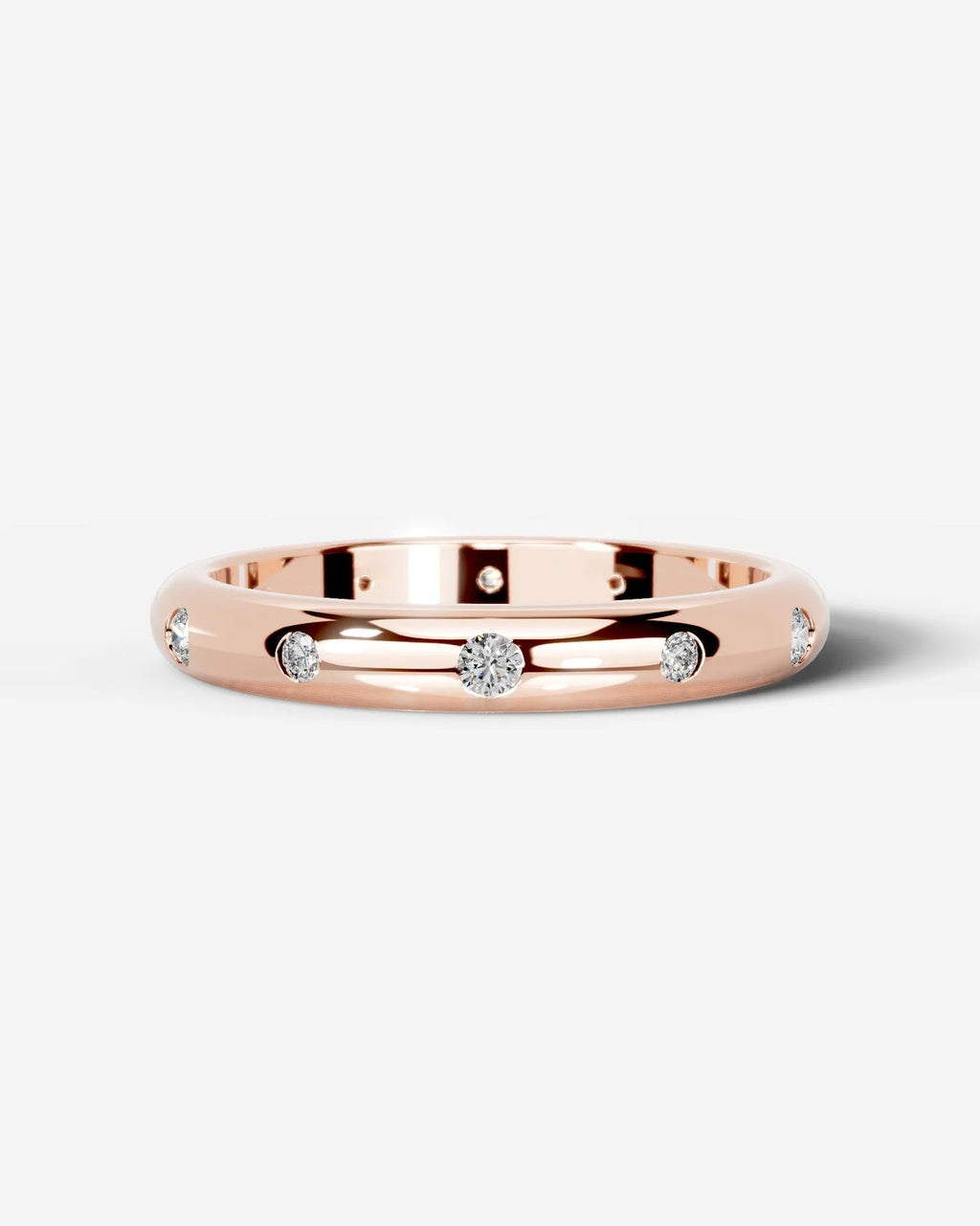 Lab Grown Diamond Floating Round Cut Accent Ring