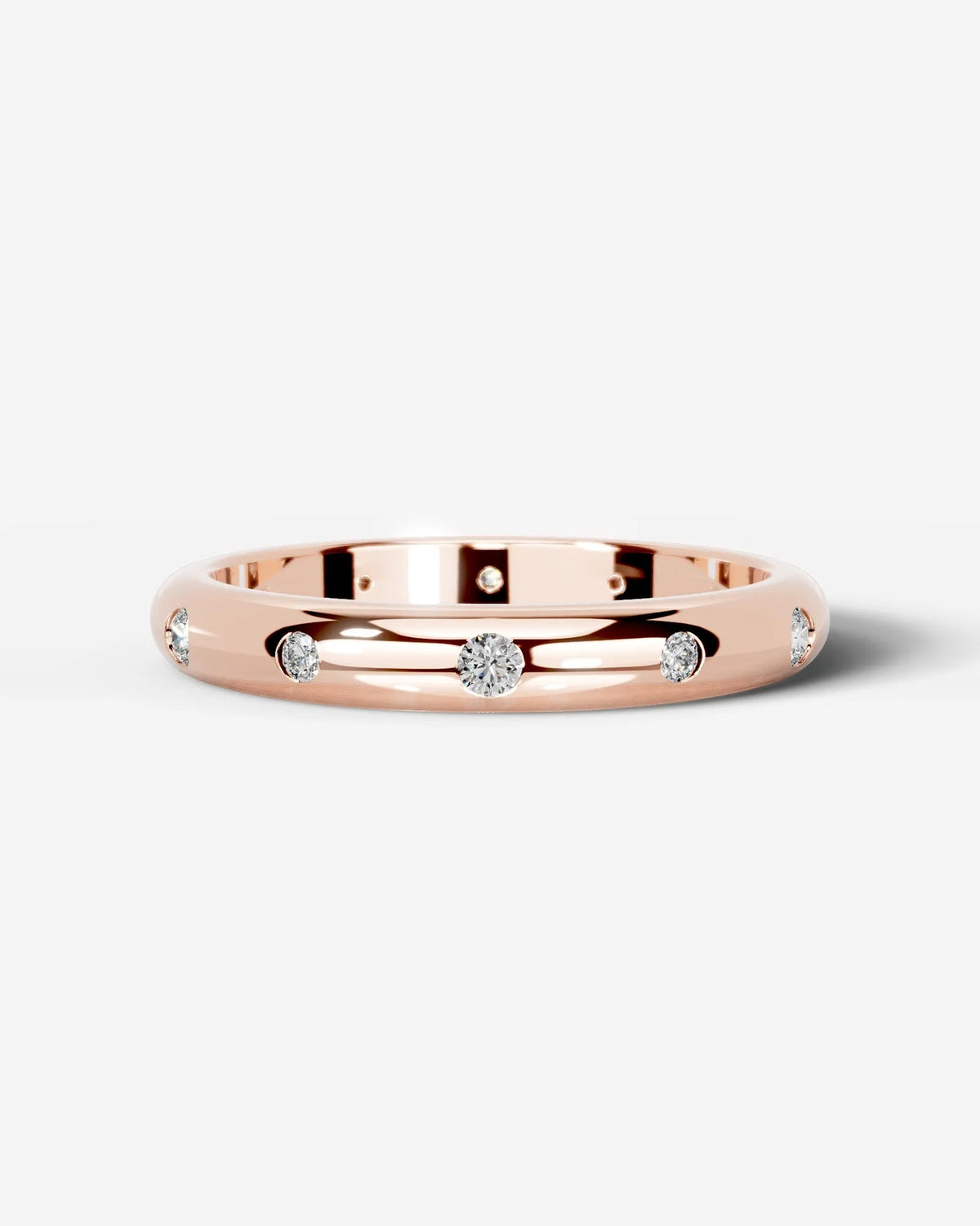 Lab Grown Diamond Floating Round Cut Accent Ring