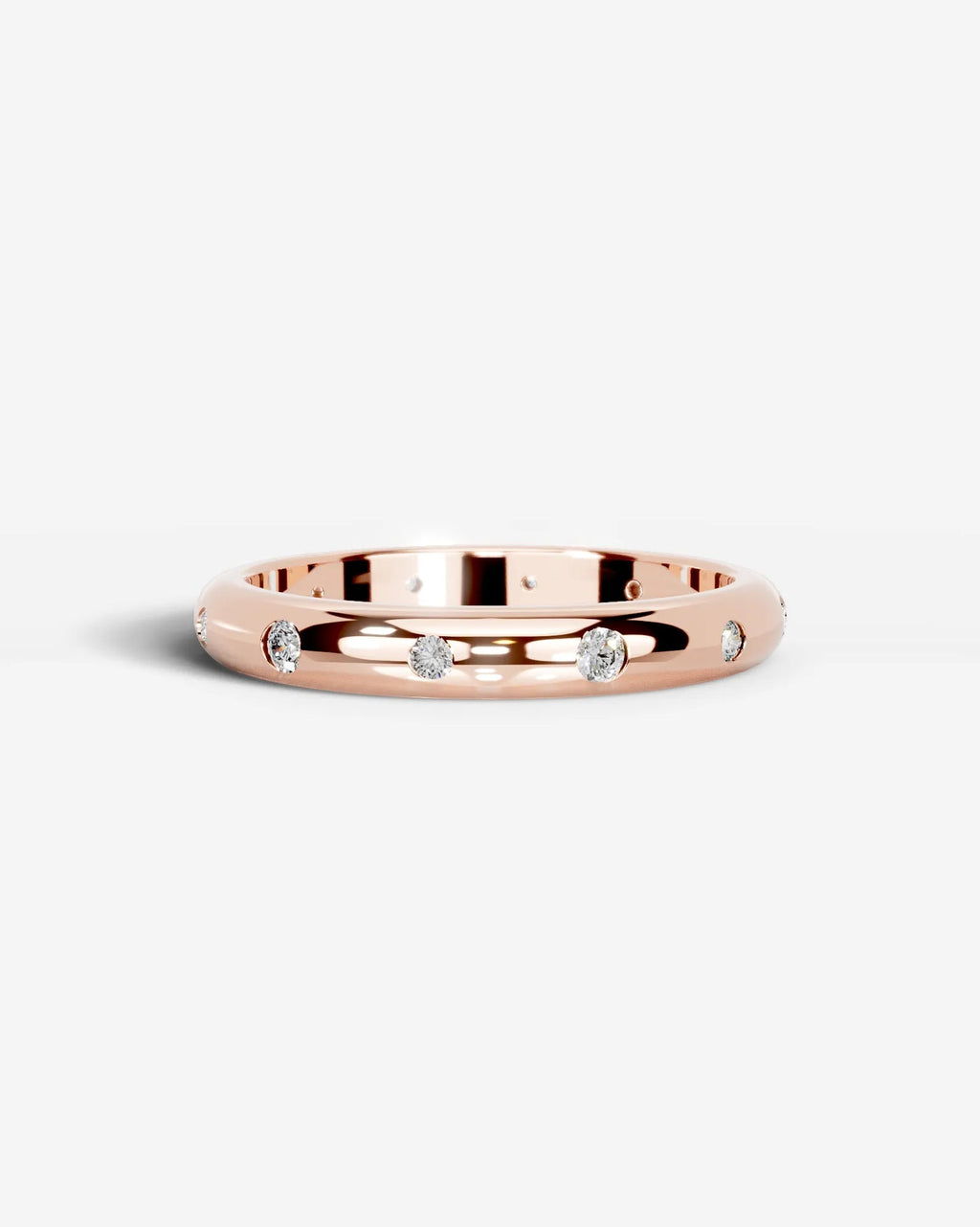 Lab Grown Diamond Floating Round Cut Accent Ring