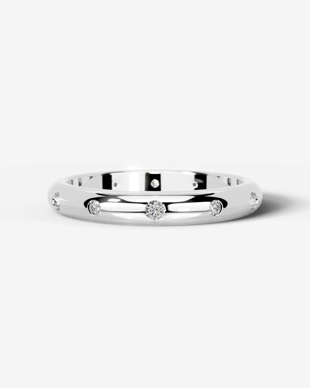 Lab Grown Diamond Floating Round Cut Accent Ring
