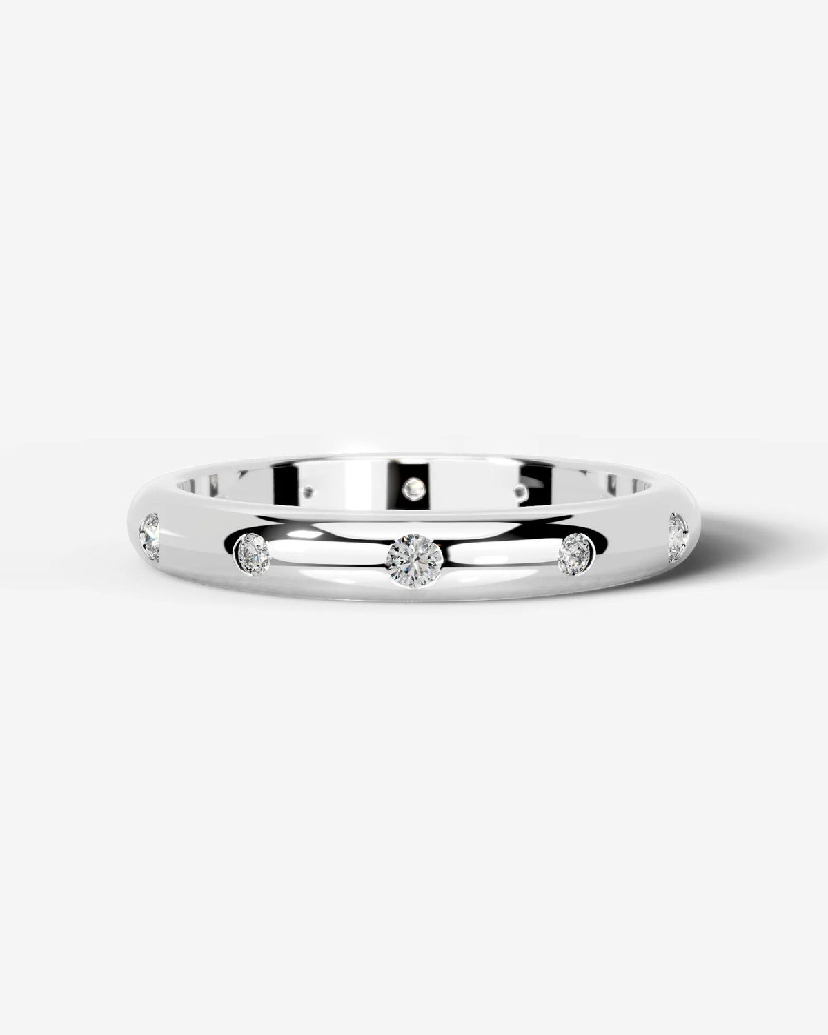 Lab Grown Diamond Floating Round Cut Accent Ring