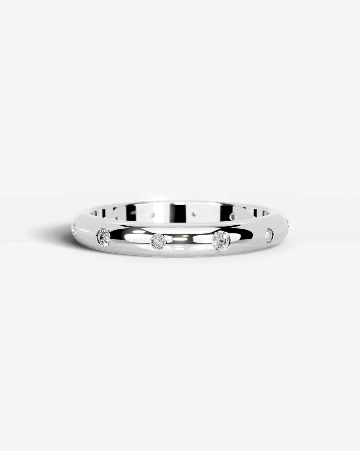 Lab Grown Diamond Floating Round Cut Accent Ring
