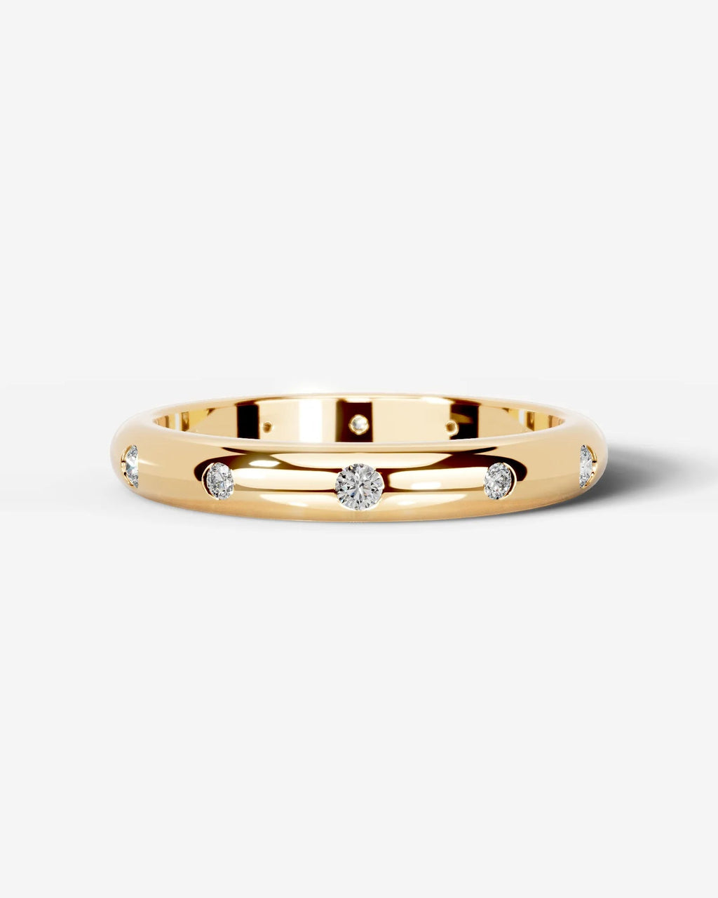 Lab Grown Diamond Floating Round Cut Accent Ring