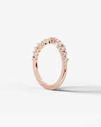 Lab Grown Diamond Curved Drop Cluster Band Ring